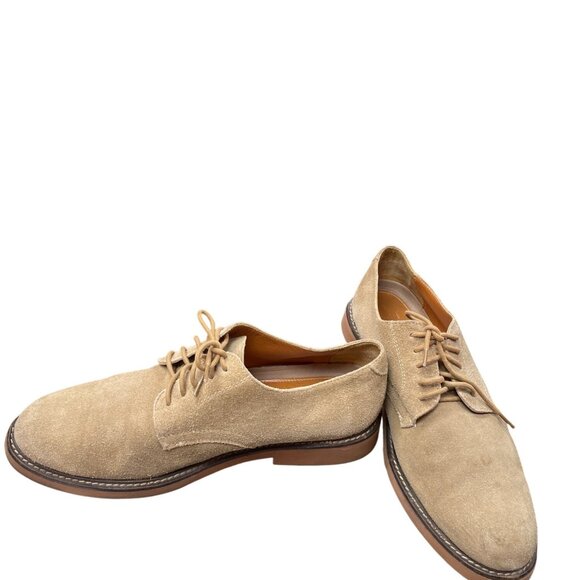 David Wilson Mens tan suede Lace-Up Oxfords dress shoes Size 9.5D SKU 9436 - Picture 2 of 14